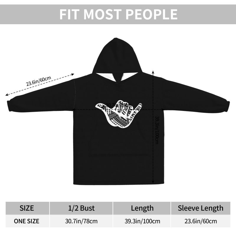 Polynesian Tattoo Shaka Tribal - Sherpa Hoodie Fleece review and price