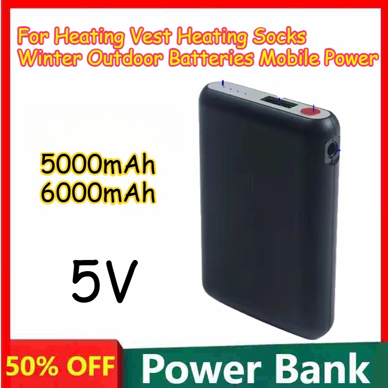 5000mAh 6000mAh 5V Rechargeabl - Heated Vest Battery review and price
