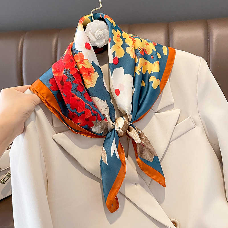 70x70cm Silk Scarf Square For  - Shawl Wrap Winter review and price