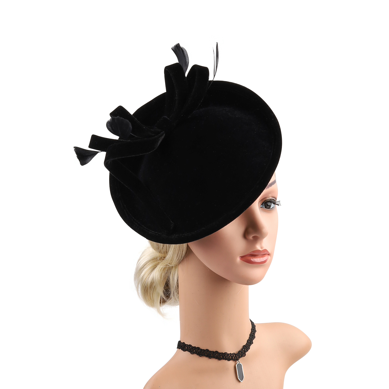 Velour Velvet Fascinator Feath - Winter Headband Fleece review and price