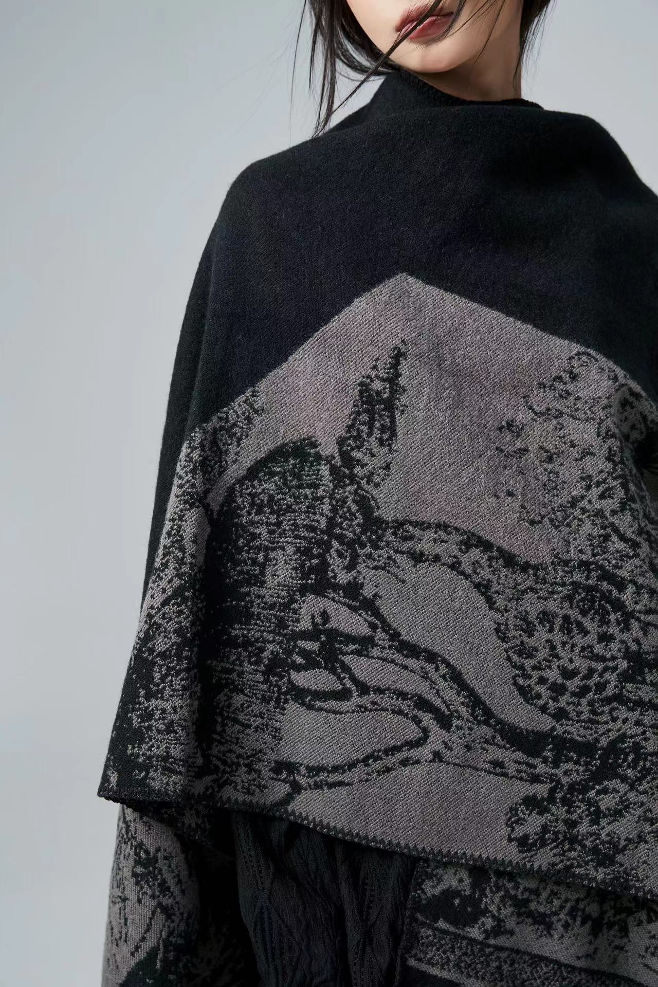 Double-Sided Knitted Cowl Neck - Shawl Wrap Winter review and price
