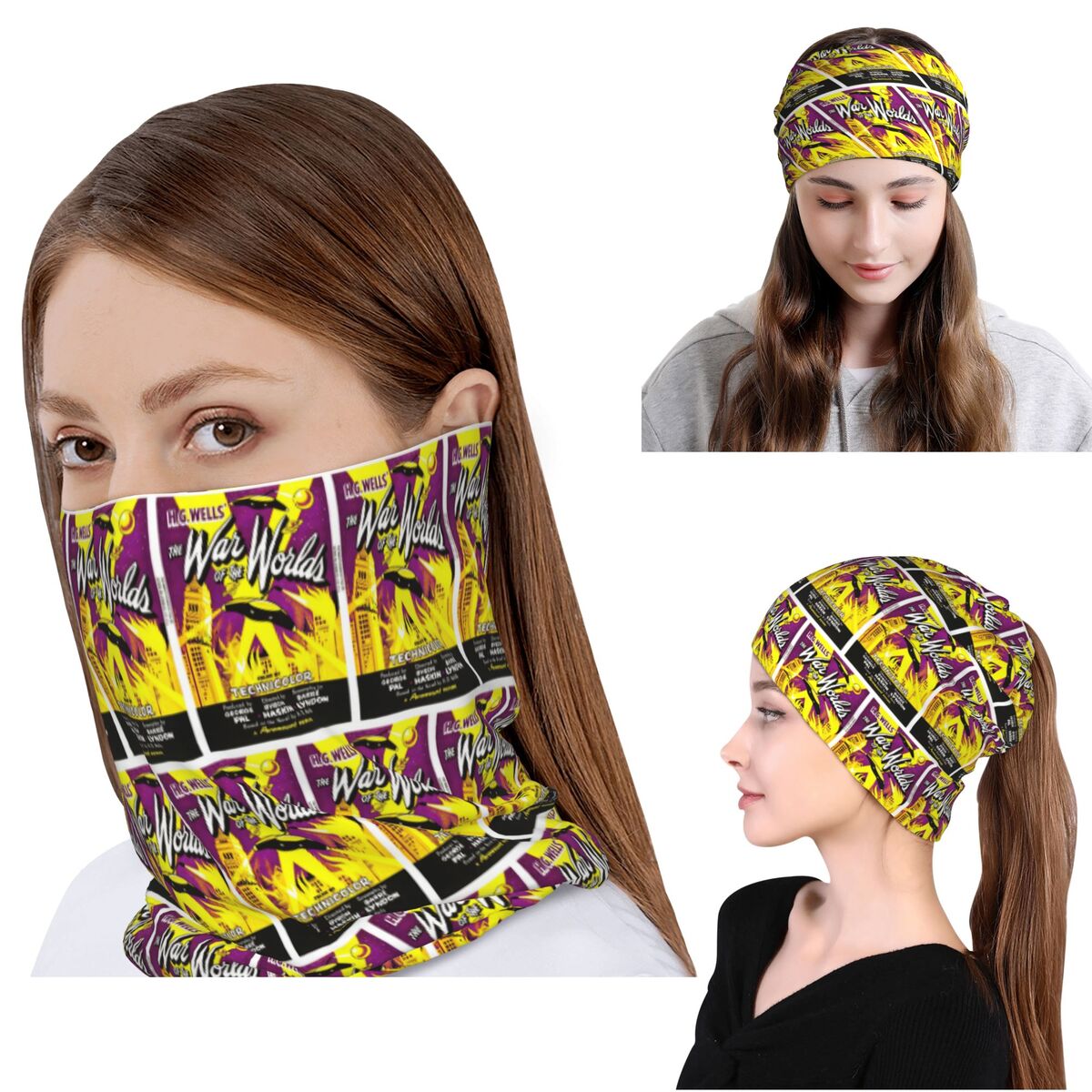 War Of The Worlds Bandana Neck - Knit Beanie Hat Warm review and price